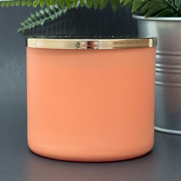 BBW Peach Bellini White Barn Bath & Body Works 3 Wick Candle - Picture 2 of 10